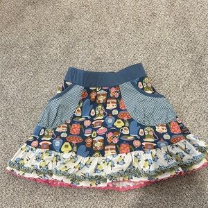 Colorful Patterned Matilda Jane EUC Skirt girls size 8